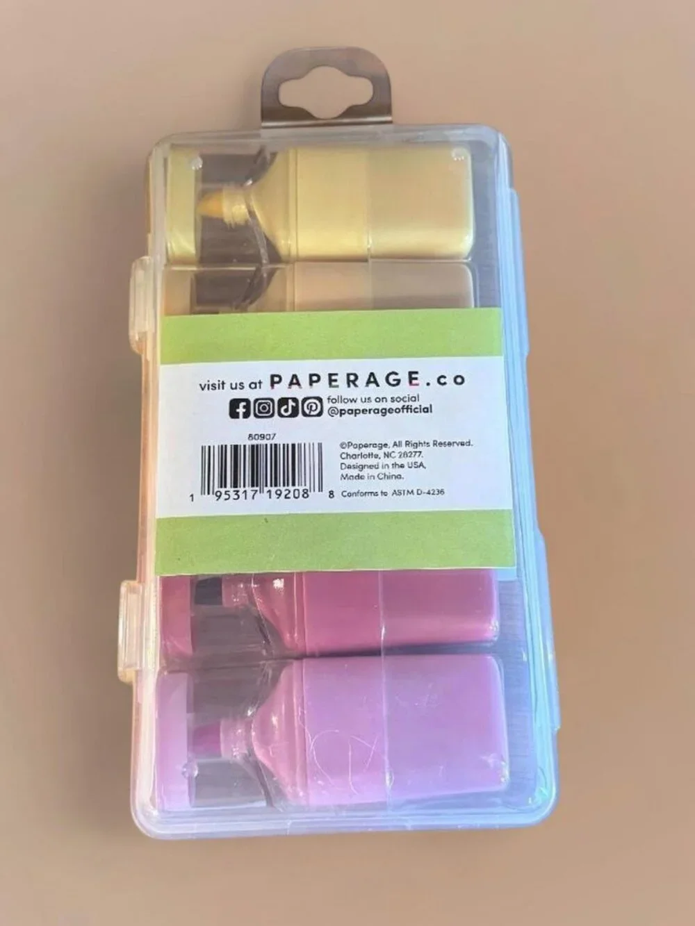 Paperage Warm Highlighters 5-Piece Set
